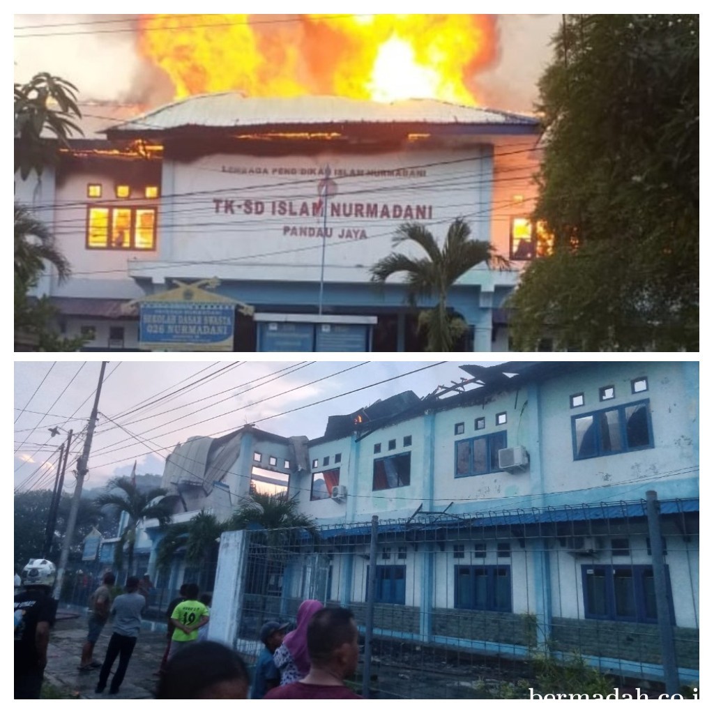Sekolah Dasar Swasta Nurmadani di Pandau Jaya Terbakar