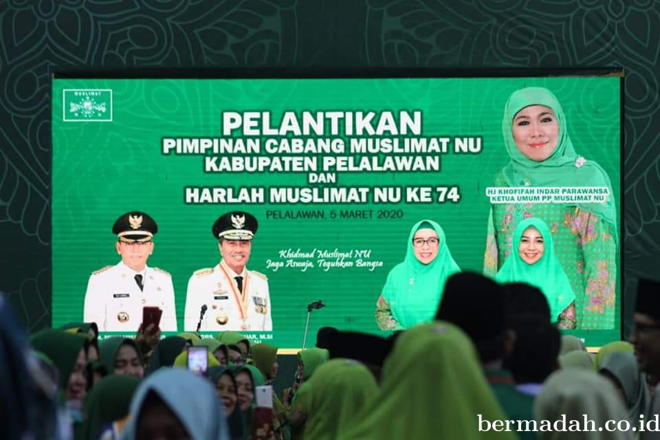 Sewitri Dilantik sebagai Ketua Muslimat NU Pelalawan