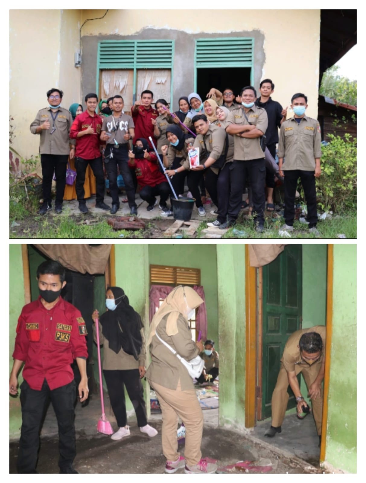 Dinsos Kota Pekanbaru Turunkan Tim Bersihan Rumah Warga Terlantar
