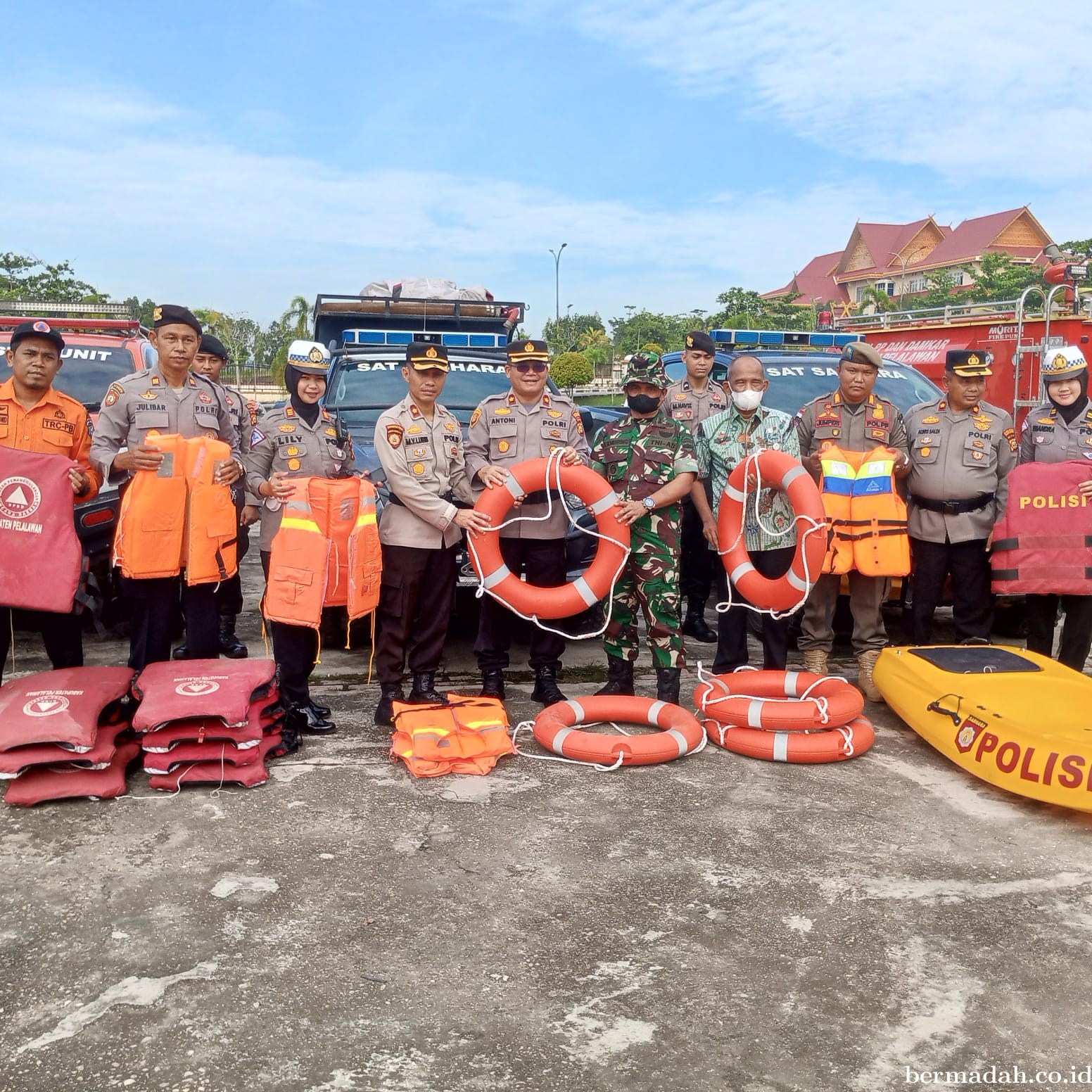 Pelalawan Apel Gelar Pasukan Kesiap-siagaan Penanganan Bencana Alam