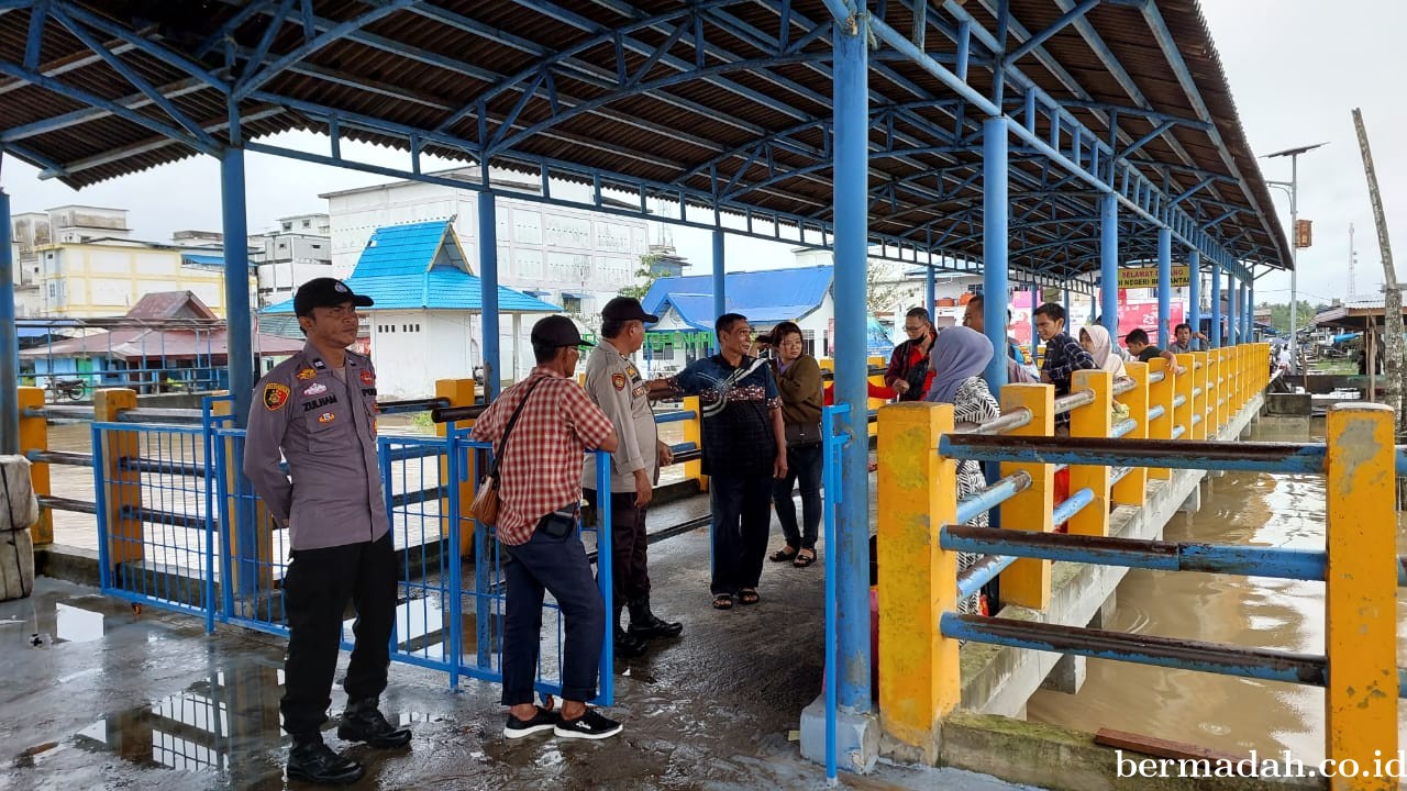 Polsek Kuala Kampar Jamin Kamtibmas di Pelabuhan Penumpang
