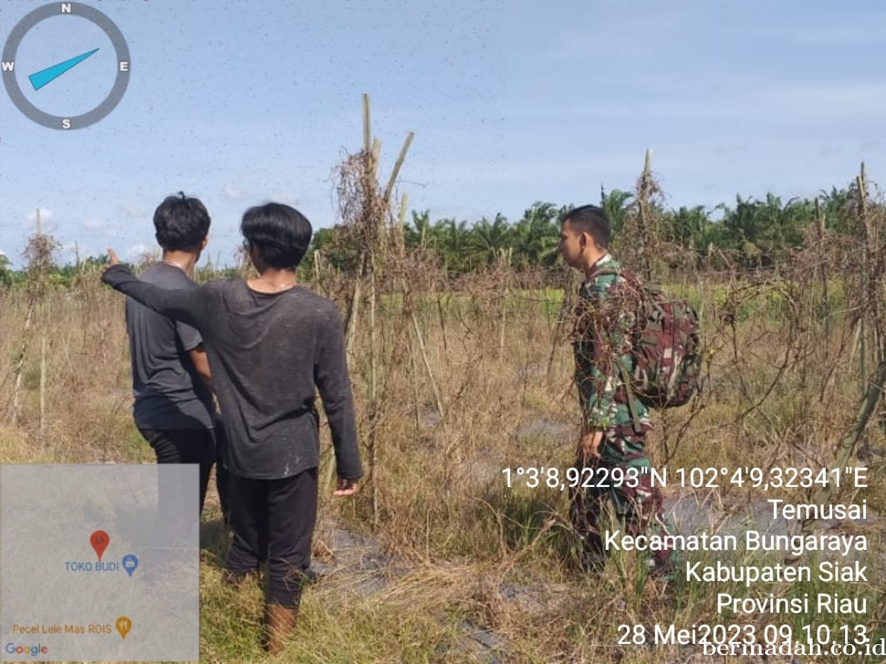 Penanggulangan Karhutla di Wilayah Koramil 06/PWK Sabak Auh Minggu 28 Mei