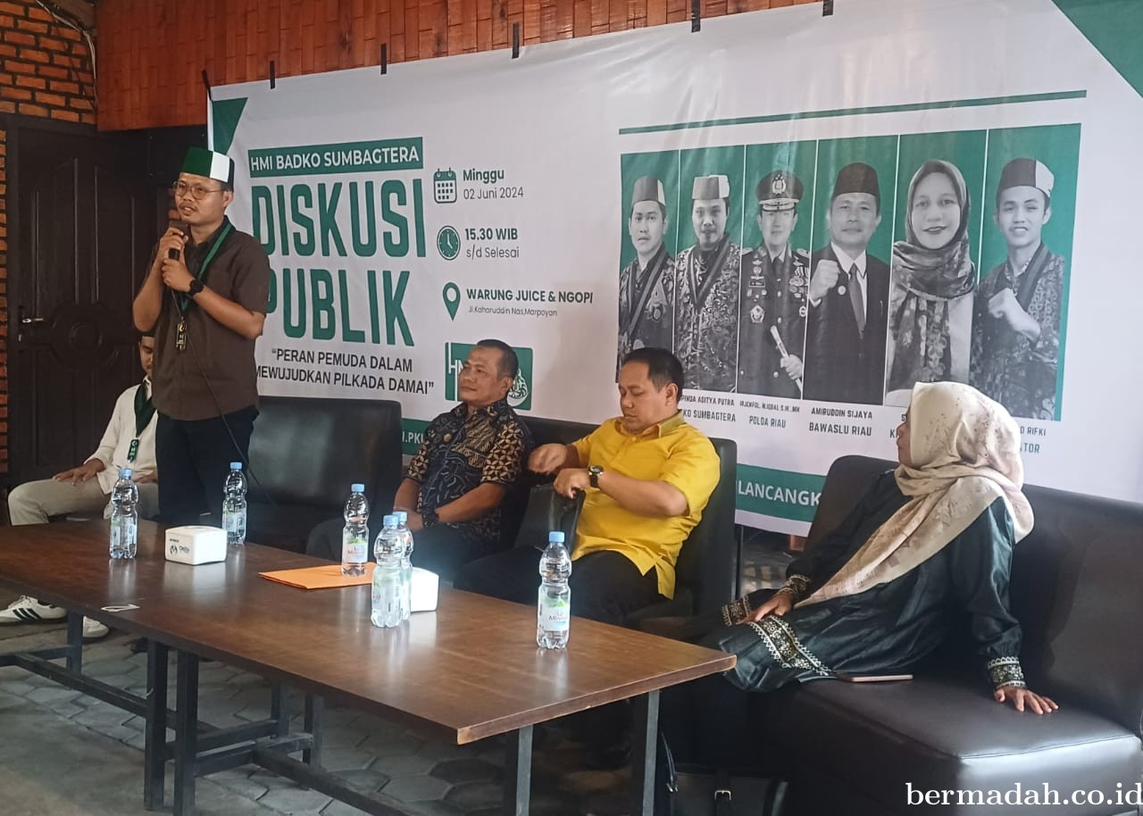 Diskusi HMI Badko Sumbagtera Bersama Polda Riau, Bawaslu dan KPU