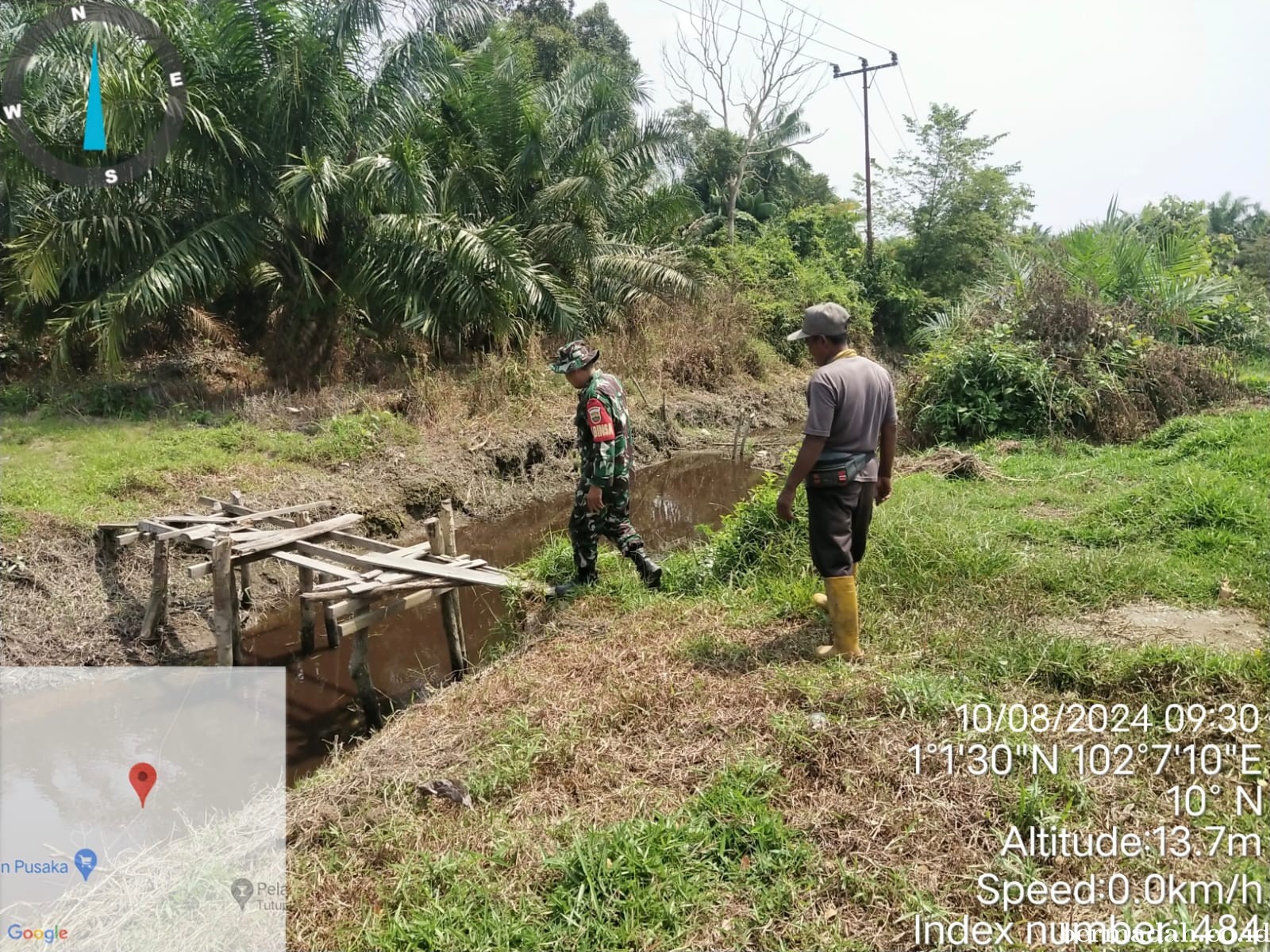 Penanggulangan Karhutla di Wilayah Koramil 02/Sungai Apit Sabtu 10 Agustus