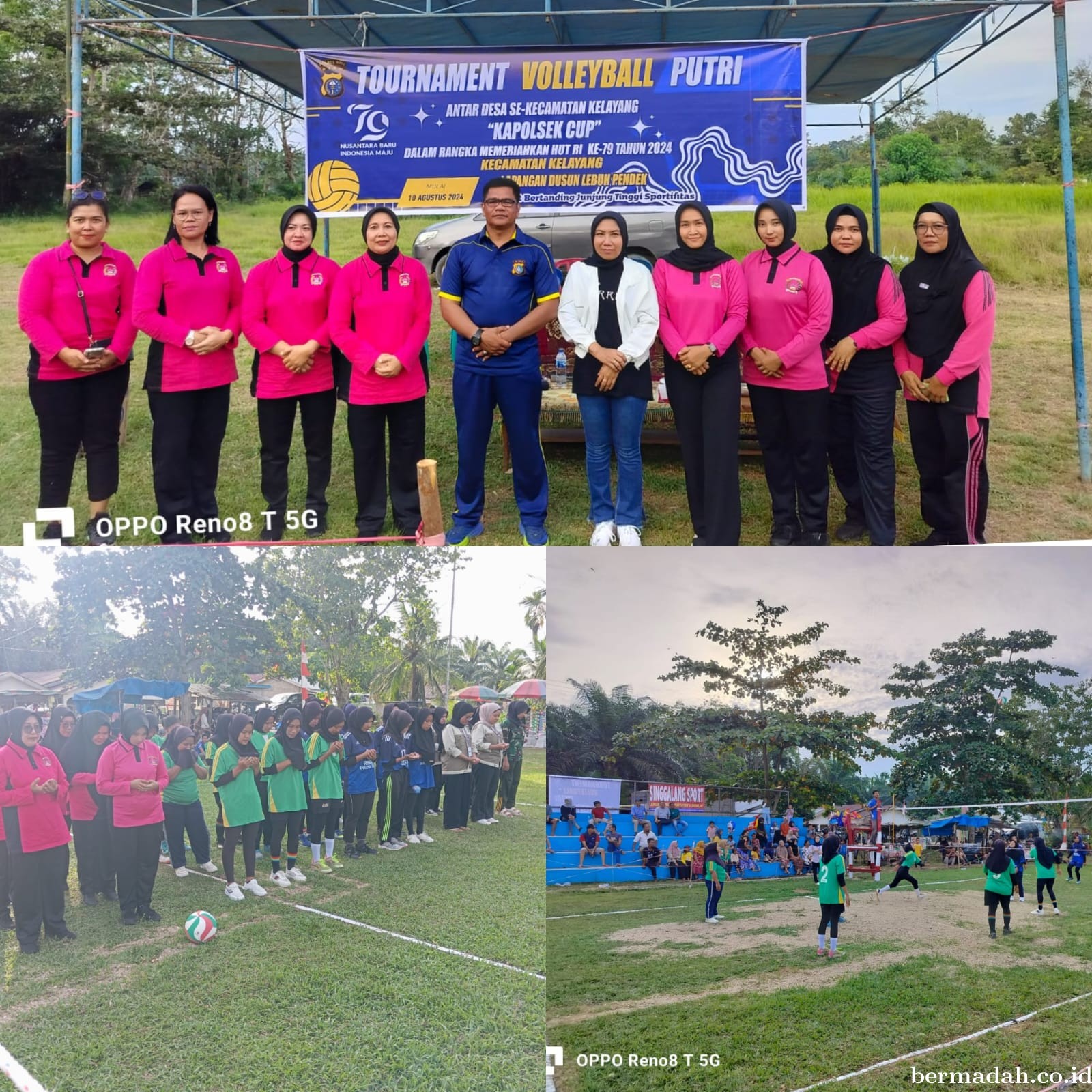 Tournament Volley Ball Putri Kapolsek Cup 1 Meriahkan HUT ke-79 RI di Kelayang