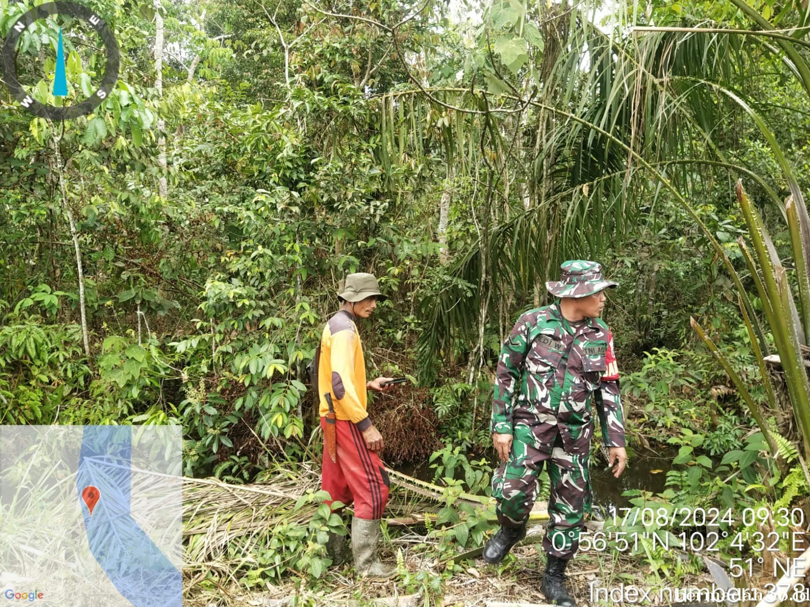 Penanggulangan Karhutla di Wilayah Koramil 02/Sungai Apit Sabtu, 17 Agustus