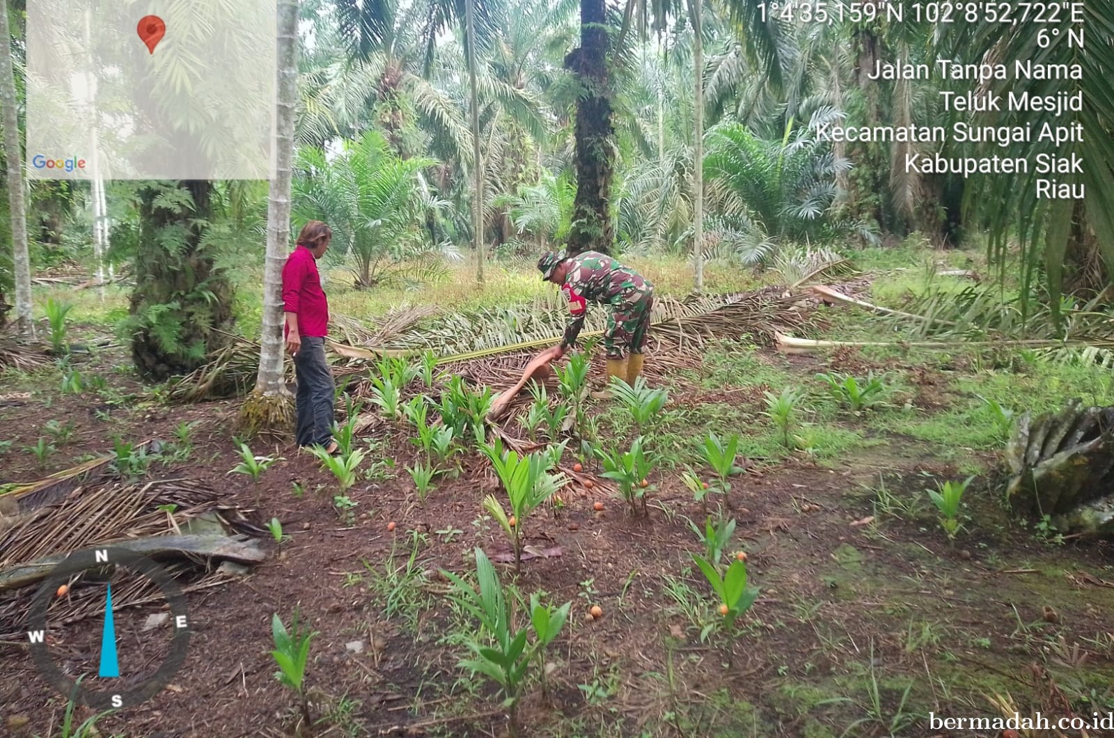 Penanggulangan Karhutla di Wilayah Koramil 02/Sungai Apit, Minggu 18 Agustus