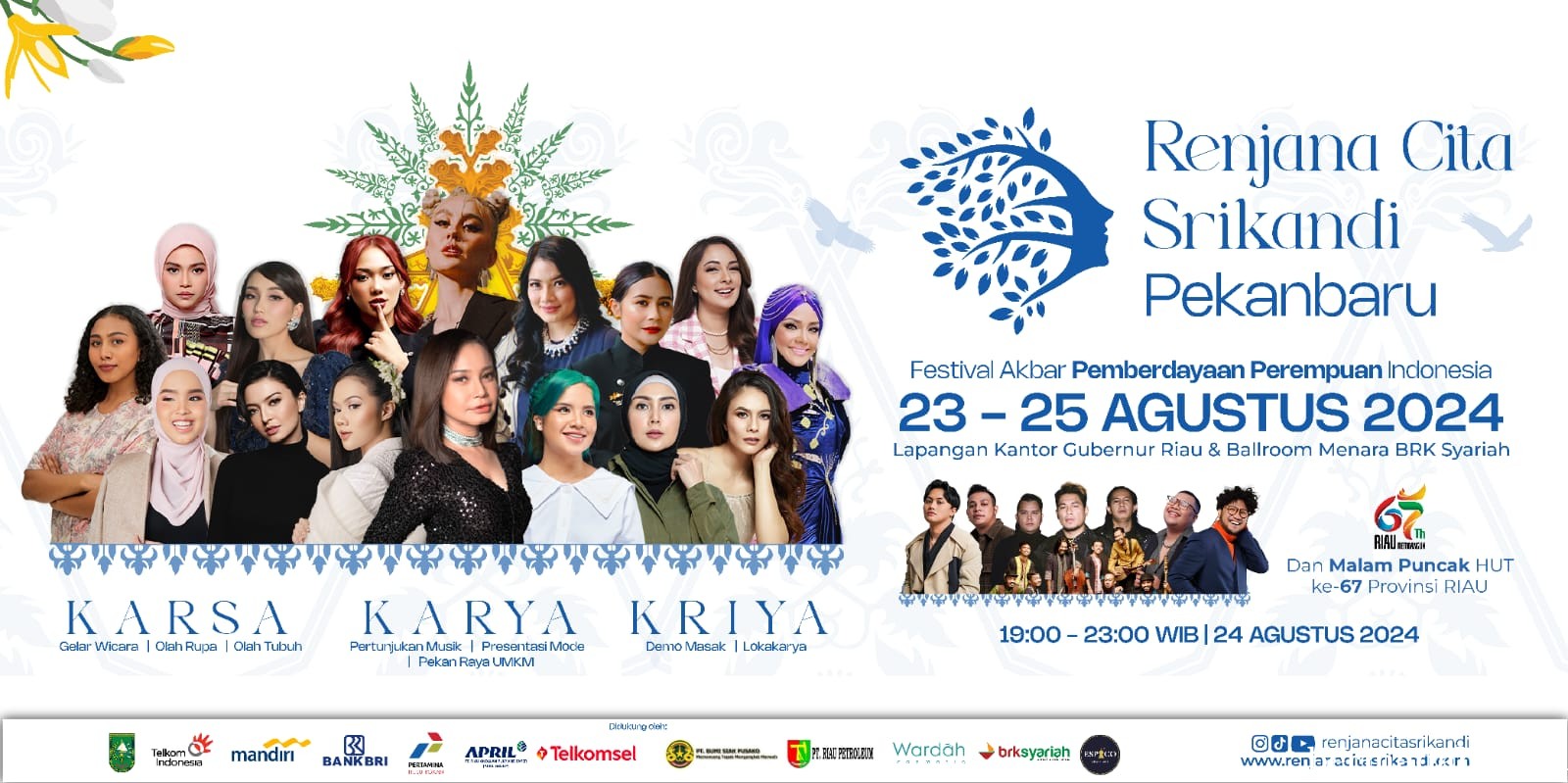 Roadshow ke Pekanbaru,Festival Akbar Renjana Cita Srikandi,Hadirkan Agnes Mo,70 Perempuan Inspiratif