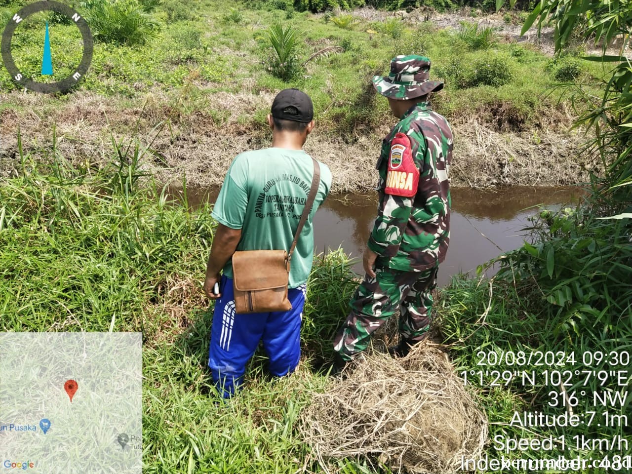 Penanggulangan Karhutla di Wilayah Koramil 02/Sungai Apit  Selasa 20 Agustus