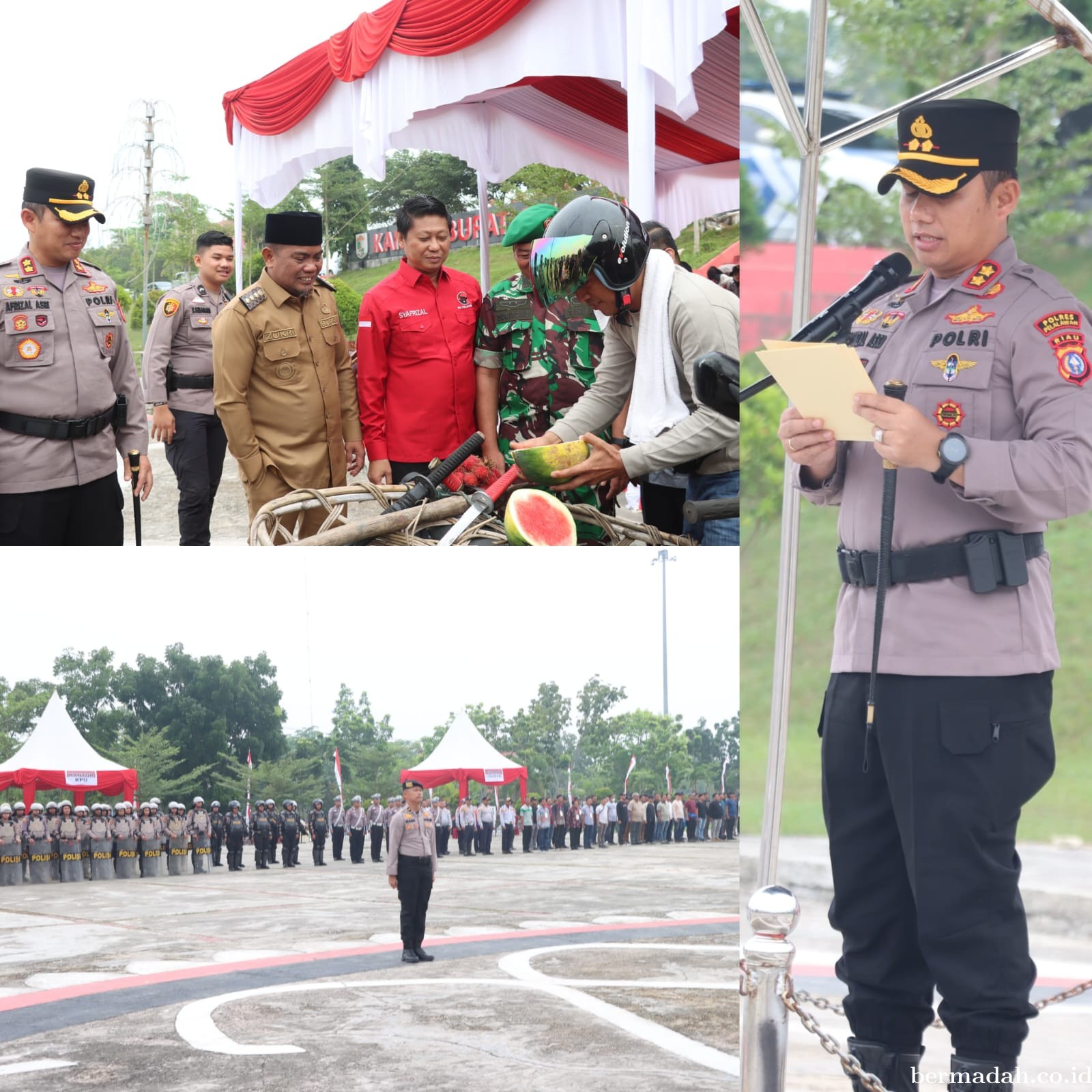 Polres Pelalawan Gelar Simulasi Sispam Kota untuk Pengamanan Pilkada Serentak 2024