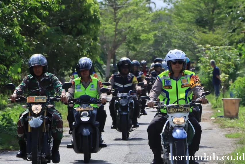 Sinergritas TNI-Polri, AKBP Asep Pimpin Patroli Jaga Kamtibmas Semasa Pilkada di Siak