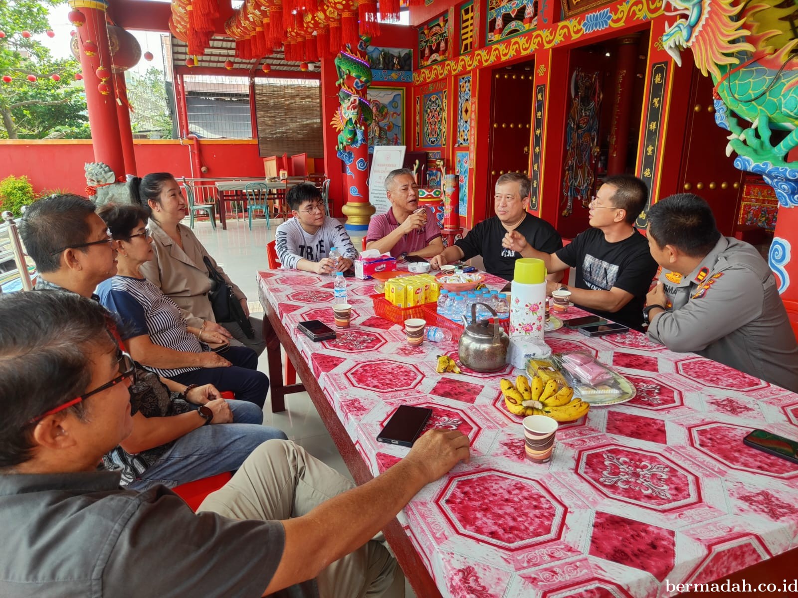 Polresta Pekanbaru Bersama Yayasan Bundatara Vihara Long Hong Kiong Adakan Cooling System OMP