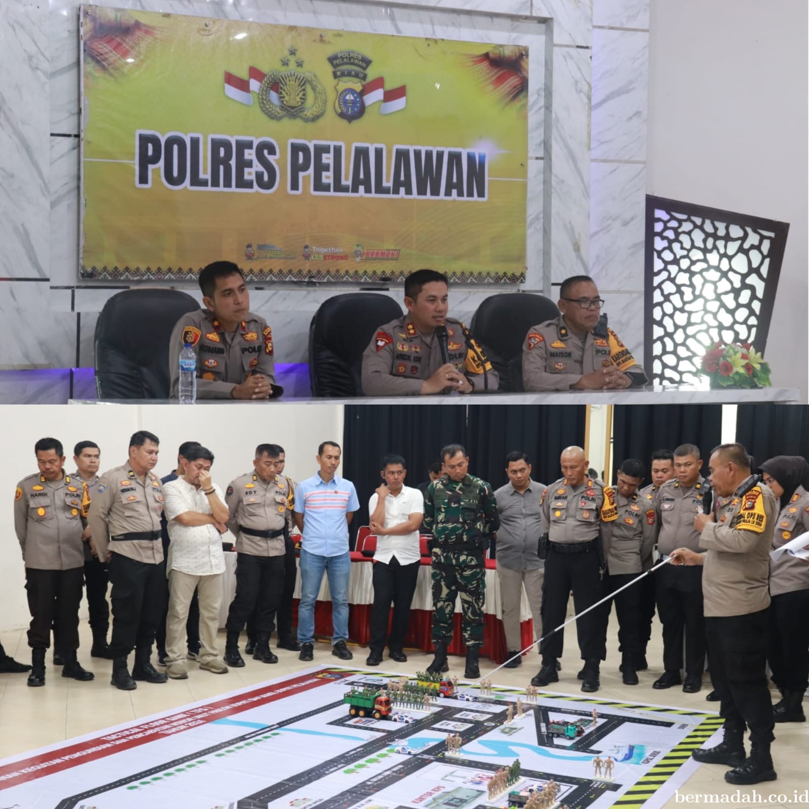 Kapolres Pelalawan Pastikan Keamanan Pencabutan Nomor Urut Paslon 2024