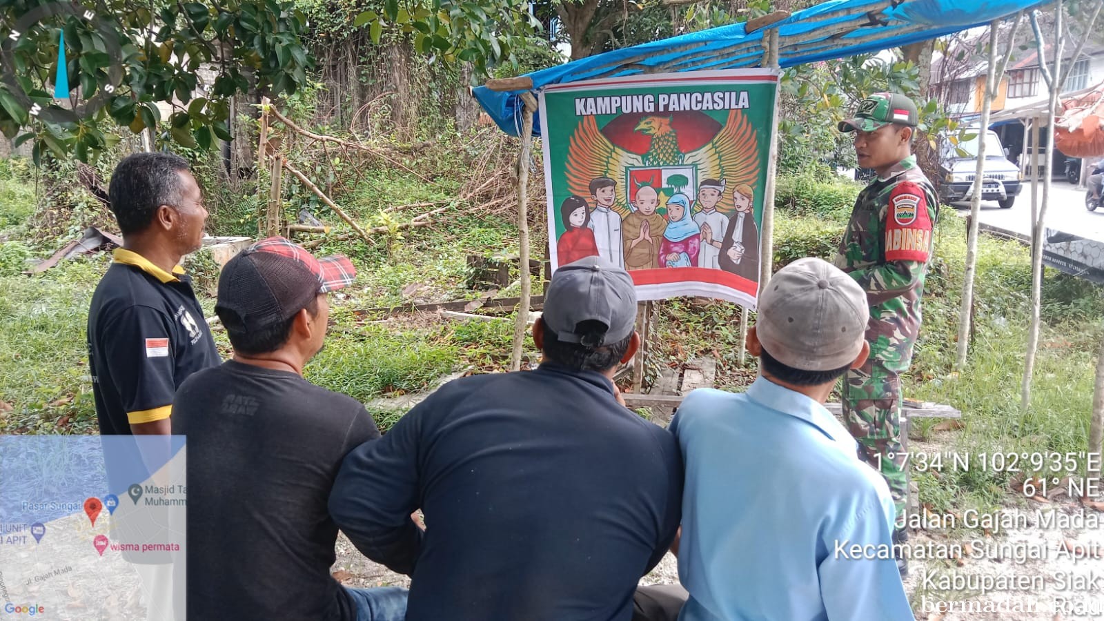 Rabu 25 September, Babinsa Koramil 02/SA Komsos dan Sosialisasi tentang Nilai-Nilai Pancasila