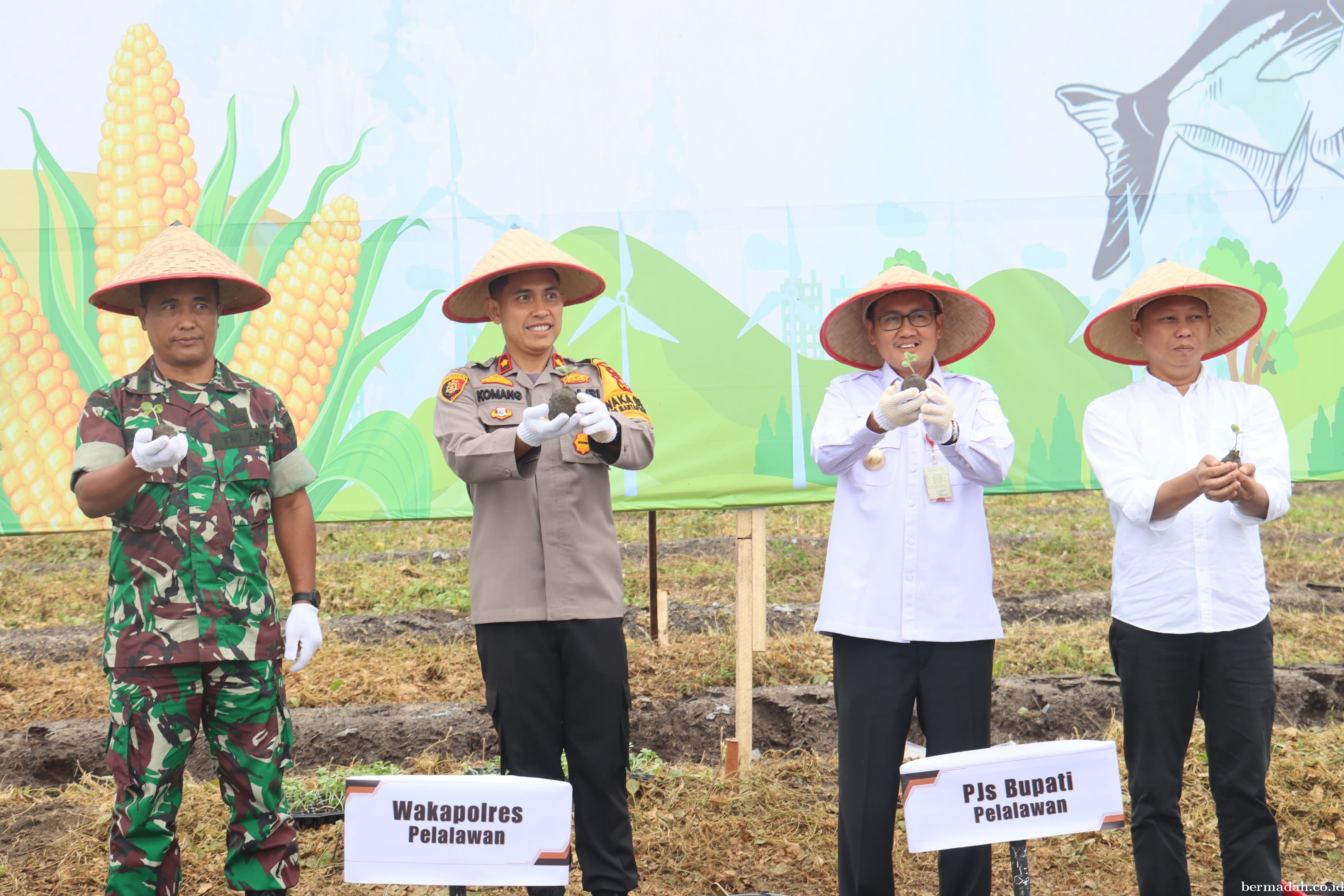 Polres Pelalawan Siapkan 6 Hektar Lahan untuk Ketahanan Pangan