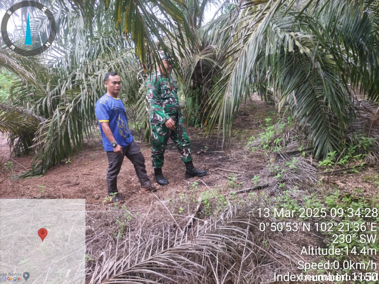 Penanggulangan Karhutla di Wilayah Koramil 02/Sungai Apit Kamis 13 Maret