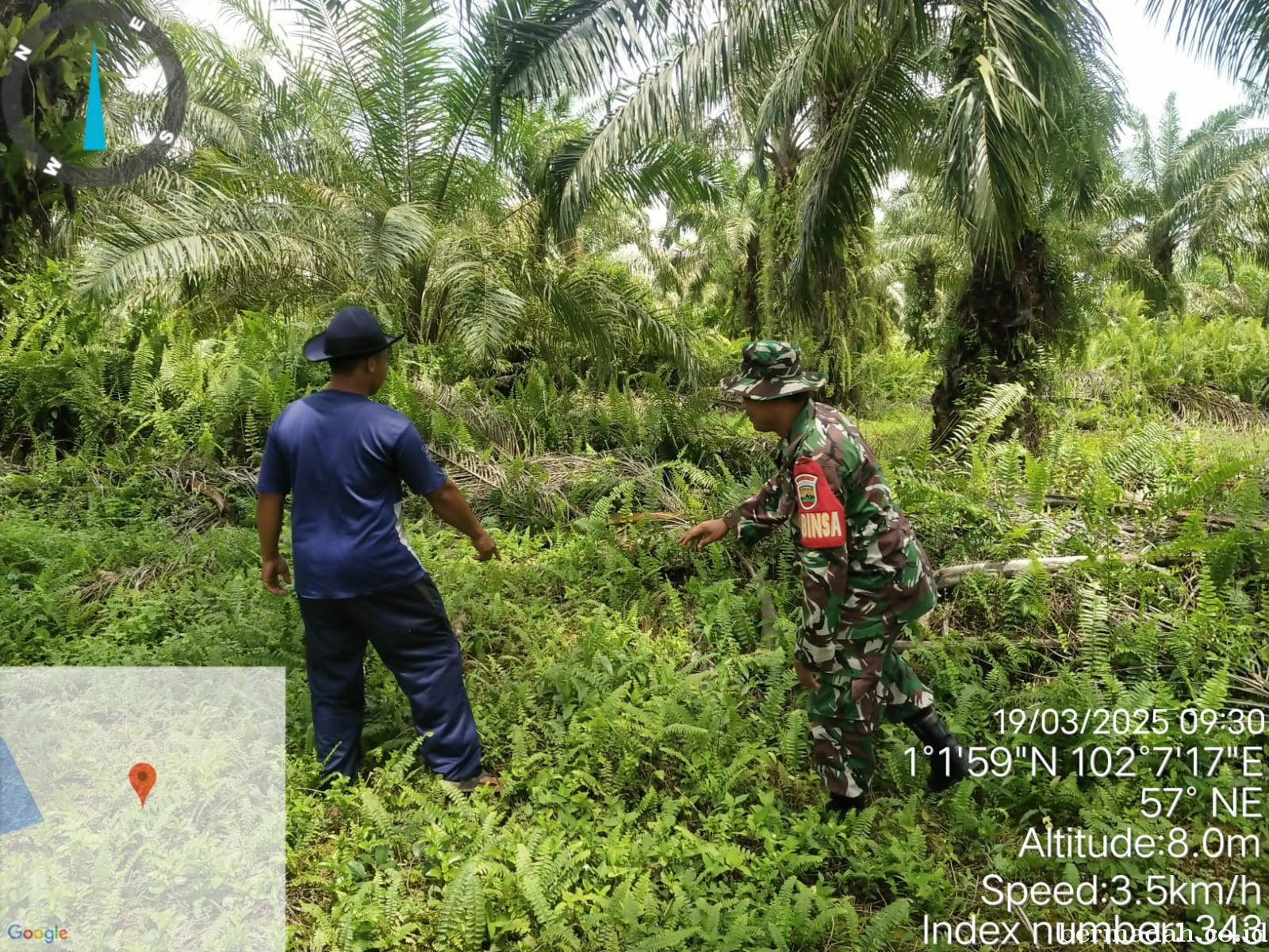 Penanggulangan Karhutla di Wilayah Koramil 02/Sungai Apit Rabu 19 Maret