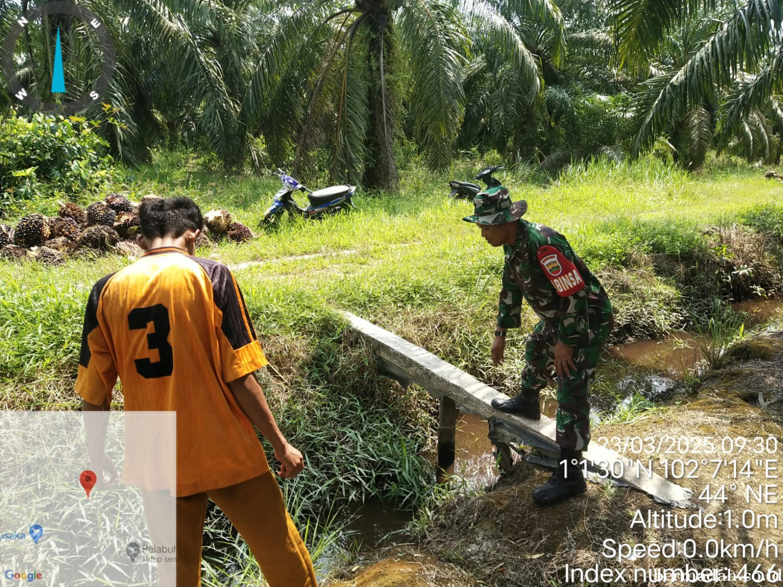 Penanggulangan Karhutla di Wilayah Koramil 02/Sungai Apit Minggu 23 Maret