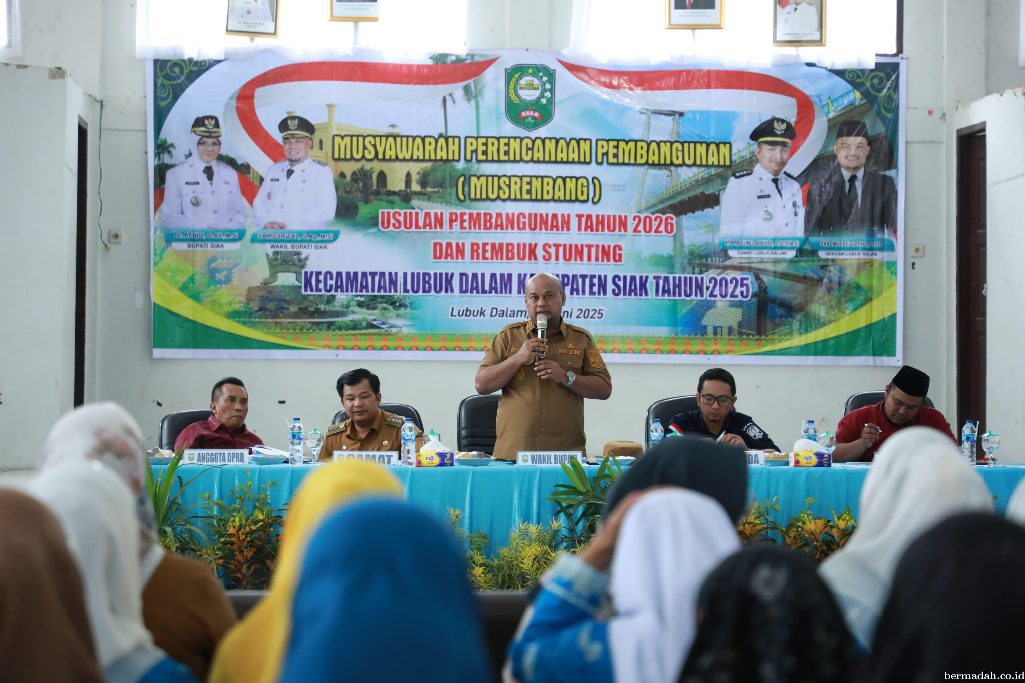 Wabup Siak, Janji Jalan Bhayangkara Lubuk Dalam Tahun Ini Diaspal