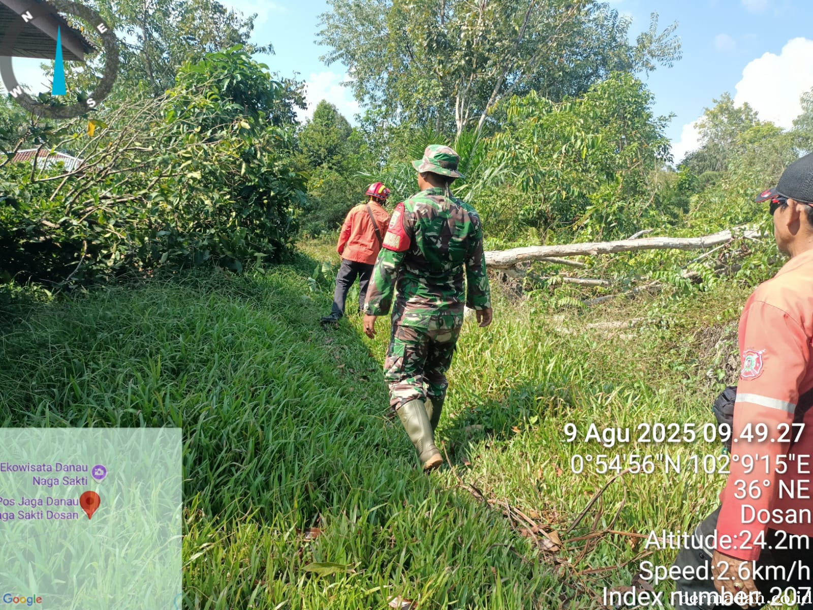 Penanggulangan Karhutla di Wilayah Koramil 02/Sungai Apit, Sabtu 9 Agustus