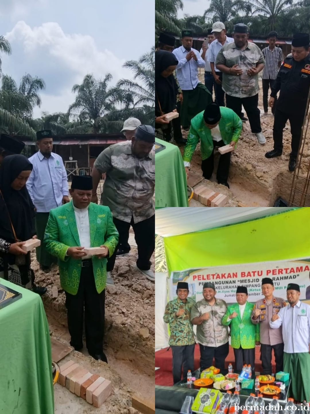 Merdunya Ayat Suci Alquran di Peletakan Batu Pertama Masjid Ali Rahmad dan Rumah Tahfidz Hj Erlina