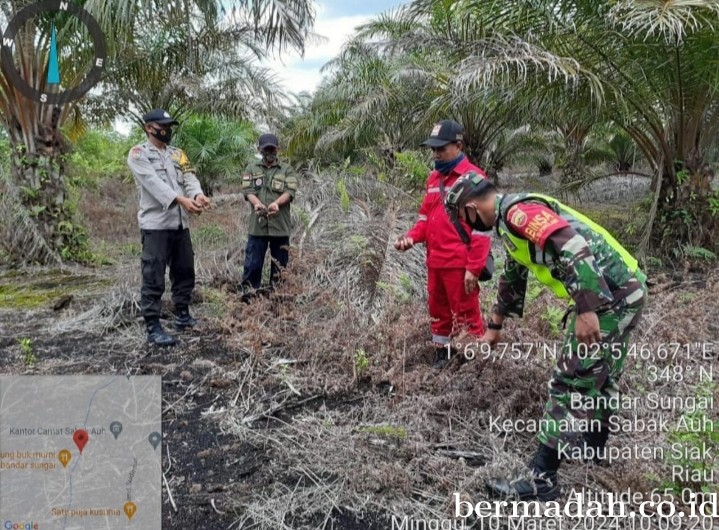 Penanggulangan Karhutla di lintas Wilayah Koramil 06/PWK Sabak Auh Minggu 10 Maret