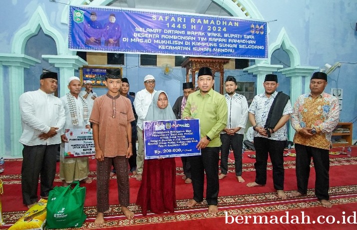 Tim Safari Ramadan Pemkab Siak Lanjutkan Safari Ramadan di Masjid Mukhlisin Kampung Sungai Selodang