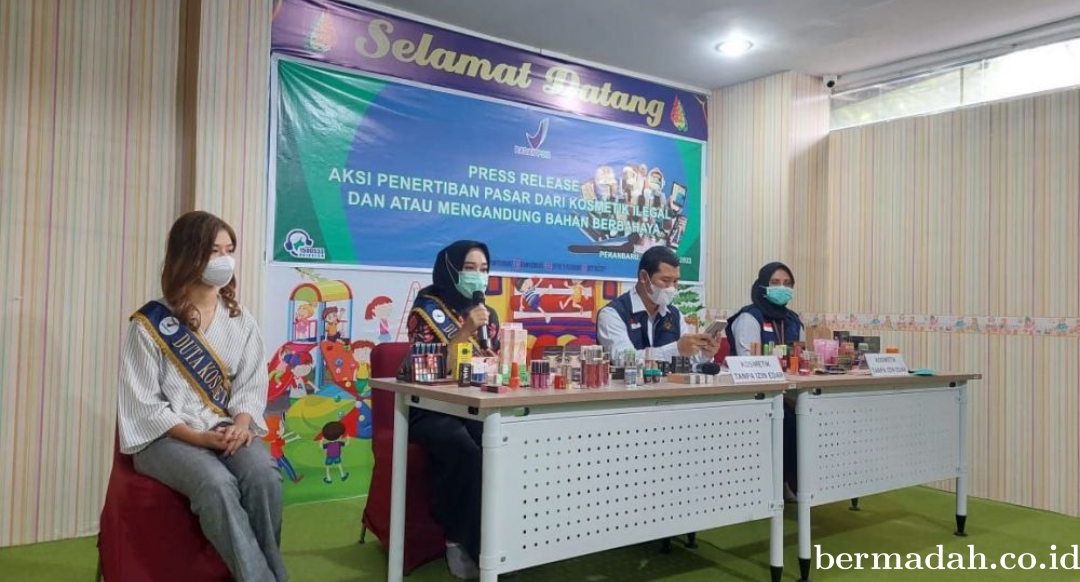BPOM Amankan Ribuan Produk Kosmetik Ilegal di Riau, Kemudian Dimusnahkan