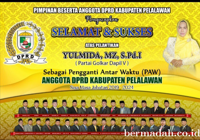 Yulmida Resmi Menjadi DPRD Pelalawan Menggantikan Adi Sukemi
